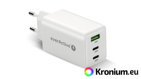 everActive 65W GaN 1xUSB + 2xUSB-C