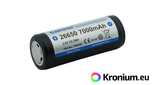 Keeppower 26650 7000 mAh (Li-Ion)