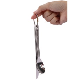 Titanium cutlery with sandblasted handle