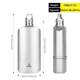 Titanium bottle 800 ml slim
