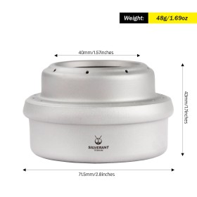 Titanium alcohol stove with windshield