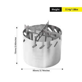 Titanium alcohol stove with windshield