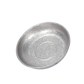 Titanium camping plate with a crystalline finish