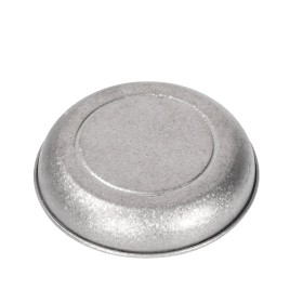 Titanium camping plate with a crystalline finish