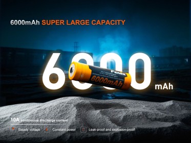 Fenix 21700 6000 mAh USB-C battery (Li-Ion)