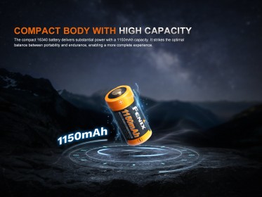 Fenix RCR123A 1150 mAh battery