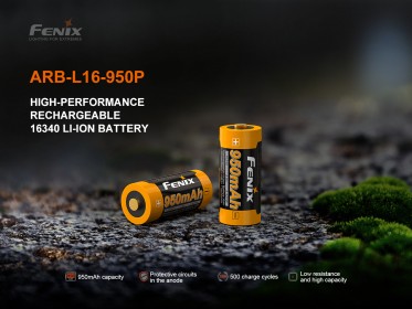 Fenix RCR123A 950 mAh battery