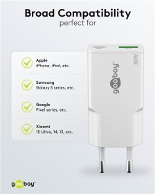 GaN Power Adapter USB-C + USB-A (30 W)