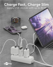 GaN Power Adapter USB-C + USB-A (30 W)