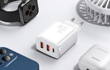 Baseus Mains Adapter USB-C + 2x USB-A (30W)