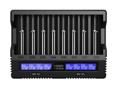 VC8S eight-channel USB charger (Li-ion, NiMH)