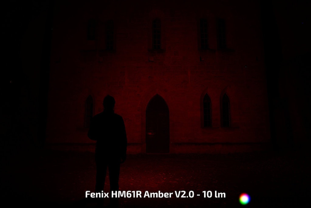 Fenix HM61R Amber V2.0 - red 10 lumens