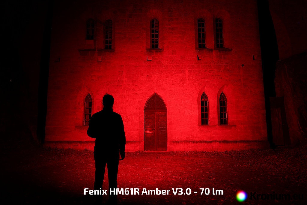 Fenix HM61R Amber V3.0 - red 70 lumens