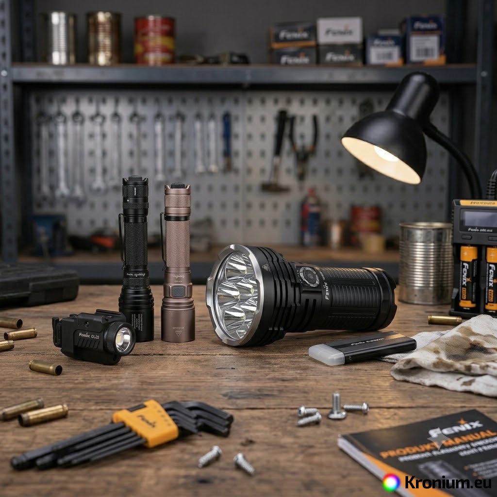 Cross-section of Fenix flashlight series