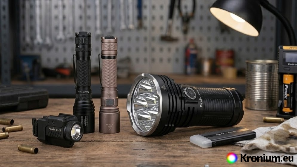 Cross-section of Fenix flashlight series